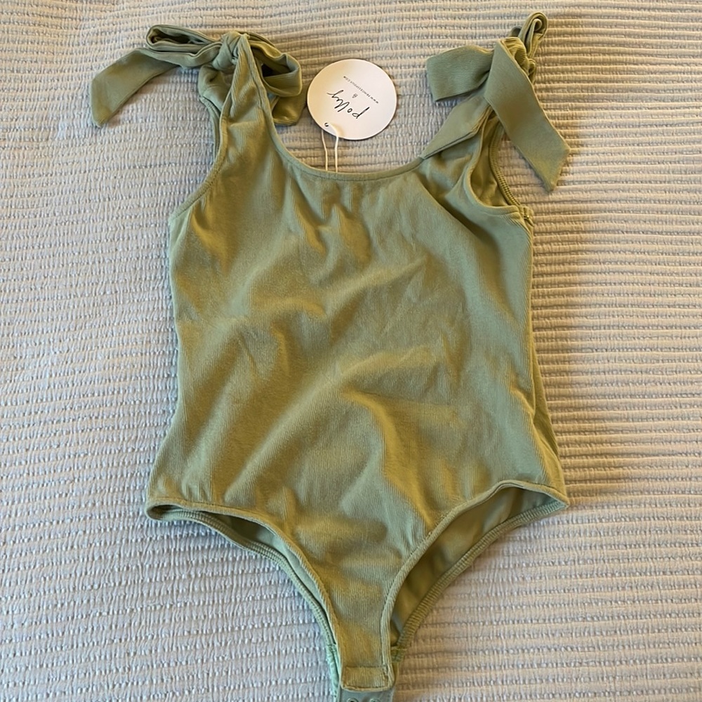 Princess Polly green tie bodysuit NEW